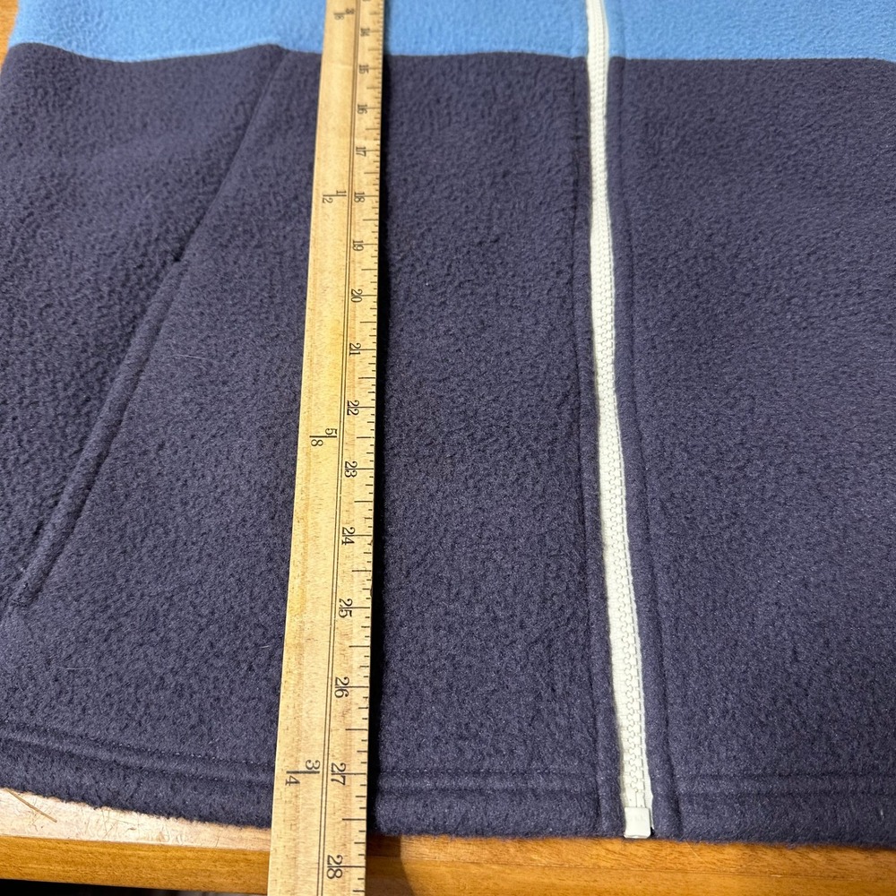 L.L. Bean Two-Tone Light Blue and Navy Fleece Jacket - Picture 6 of 10